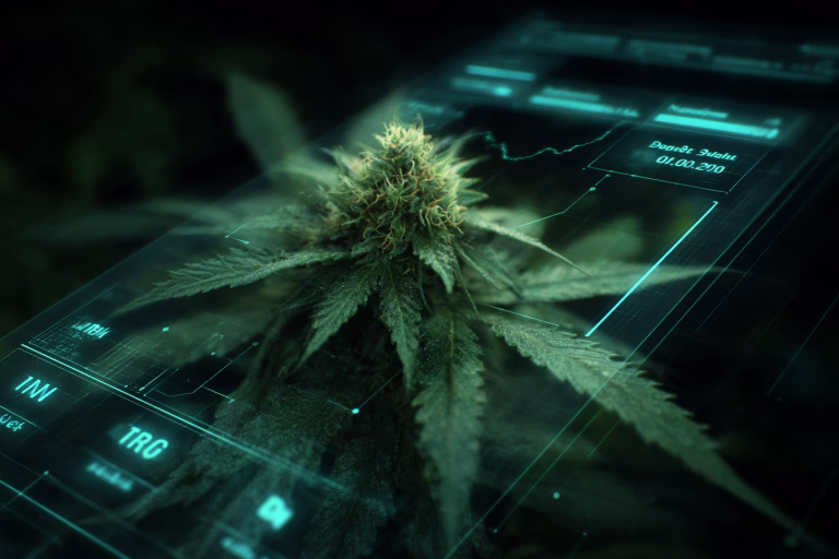 CCA THC Rechner mit einer Cannabis Pflanze