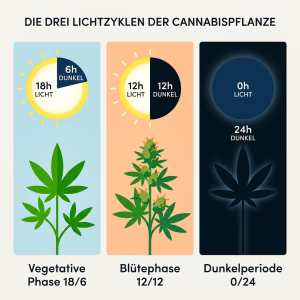 Lichtzyklen der Cannabispflanze Lichtzyklen der Cannabispflanze
