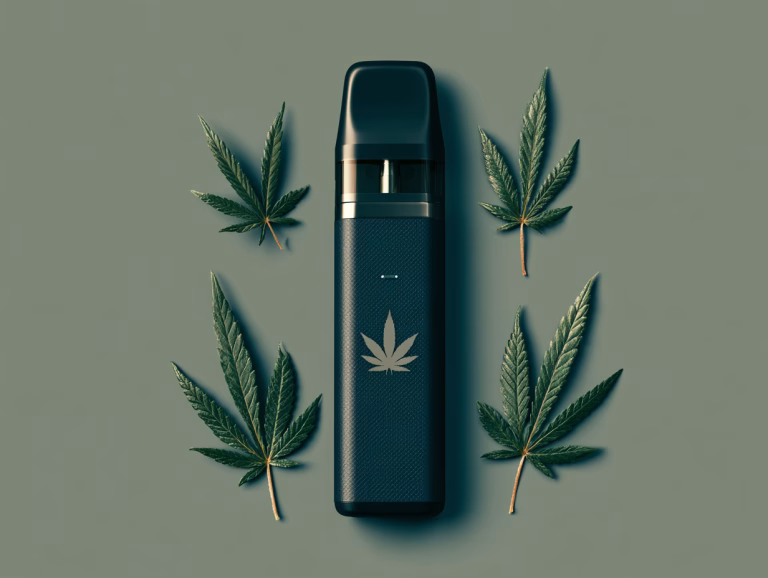 Vaporizer mit Cannabisblatt