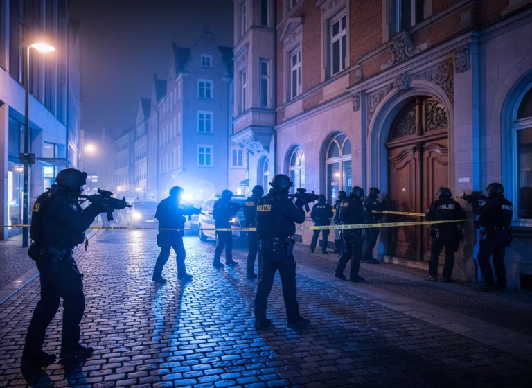 Polizei bei einer Drogenrazzia