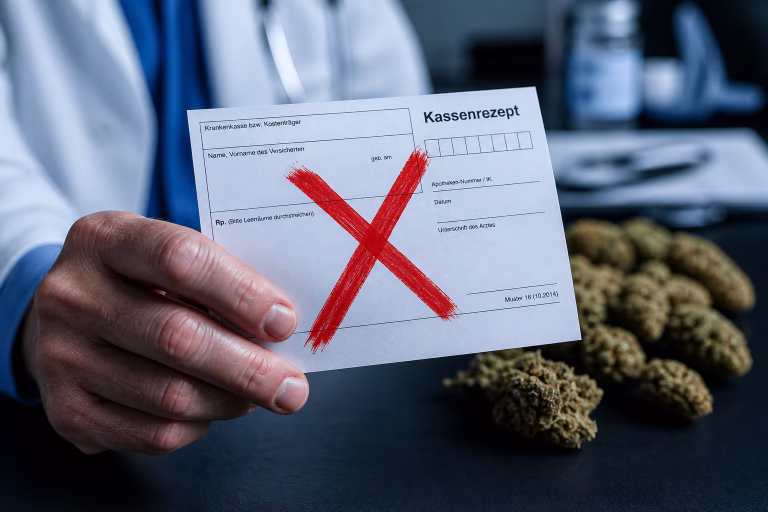 Kassenrezept ohne Cannabisblueten