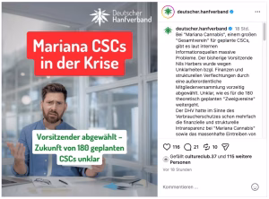 Instagram-Beitrag vom DHV zu Mariana CSC